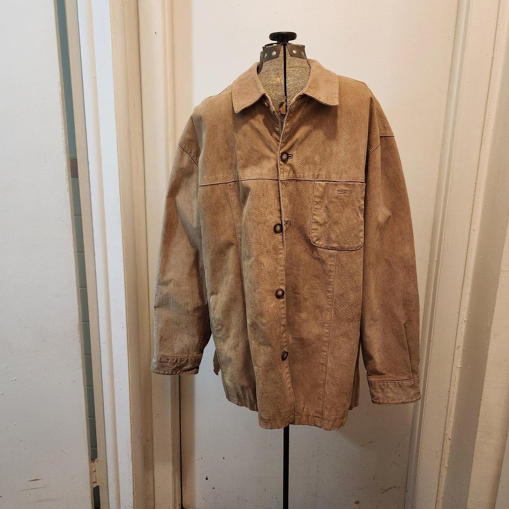 Vintage Newport Harbor Tailored washable suede leather shirt jacket